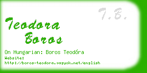 teodora boros business card